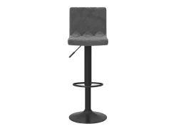 Juego de 2 Taburetes de cocina terciopelo gris oscuro ES68454