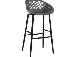 Juego de 4 Taburetes de cocina gris ES41635