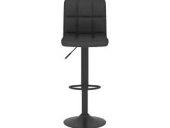 Juego de 2 Taburetes de cocina tela negro ES27486