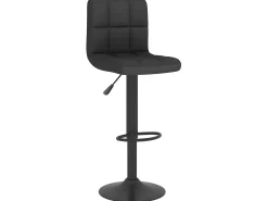 Juego de 2 Taburetes de cocina tela negro ES27486