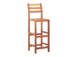 Juego de 2 Taburetes de cocina madera maciza de acacia ES20522