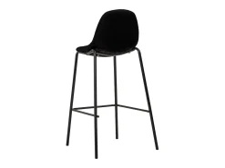 Juego de 2 Taburetes de cocina tela negro ES39733