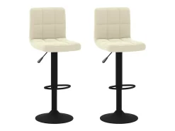 Juego de 2 Taburetes de cocina terciopelo crema ES83066