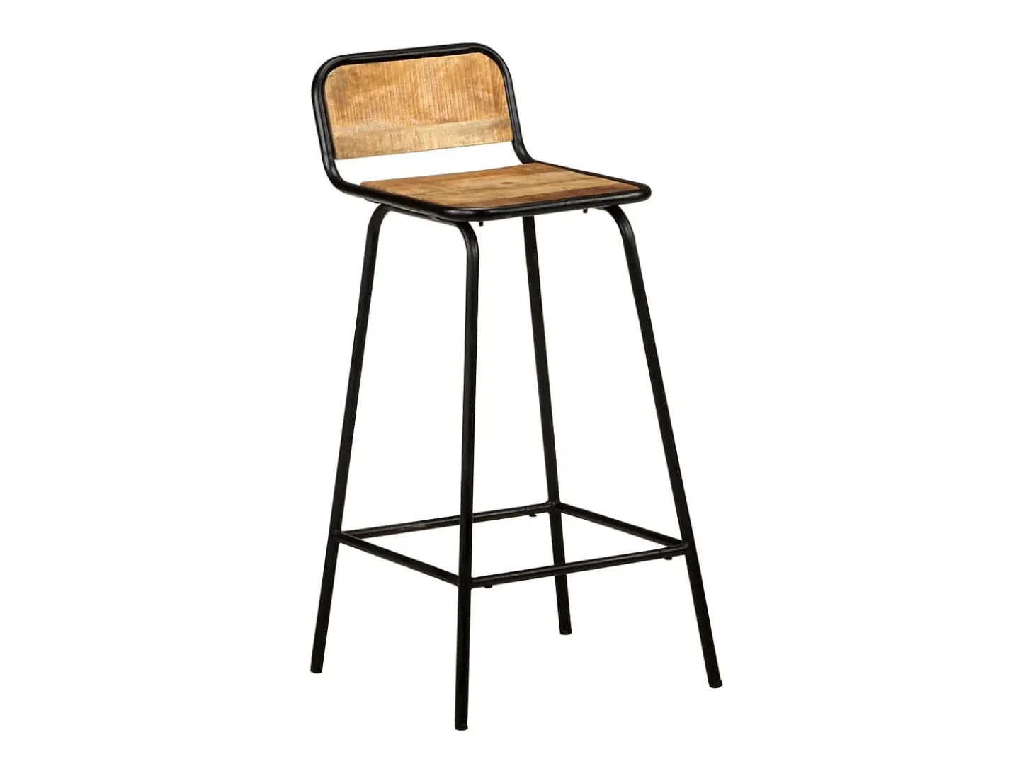 Juego de 4 Taburetes de cocina madera maciza de mango ES73394