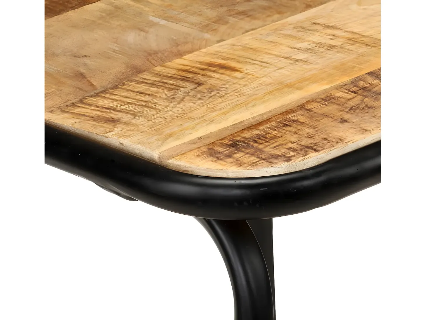 Juego de 4 Taburetes de cocina madera maciza de mango ES73394