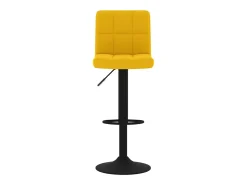 Juego de 2 Taburetes de cocina terciopelo amarillo mostaza ES68233