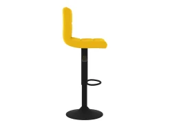 Juego de 2 Taburetes de cocina terciopelo amarillo mostaza ES68233