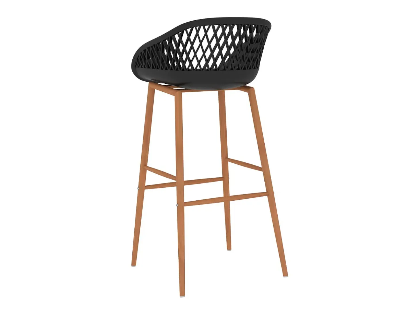 Juego de 4 Taburetes de cocina negro ES71373