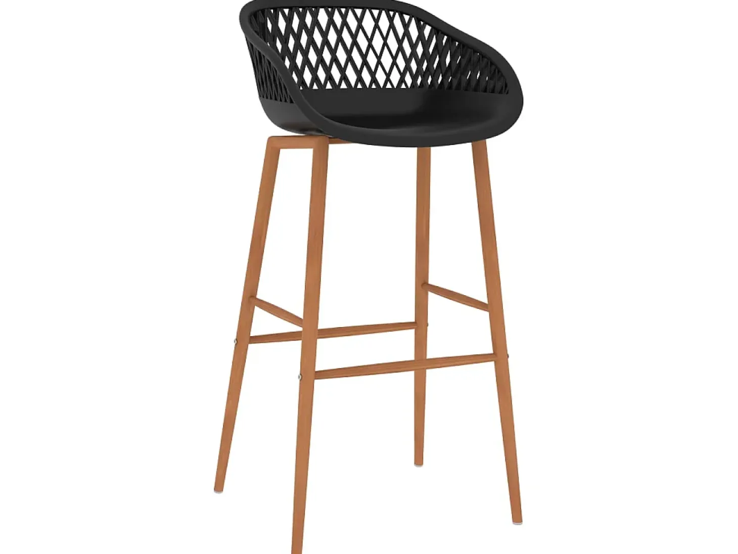 Juego de 4 Taburetes de cocina negro ES71373