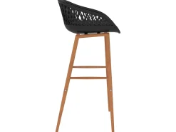 Juego de 4 Taburetes de cocina negro ES71373
