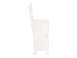 Juego de 2 Taburetes de cocina madera pino blanco 40x48,5x115,5 cm ES62822
