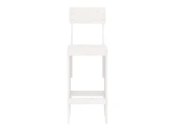 Juego de 2 Taburetes de cocina madera pino blanco 40x48,5x115,5 cm ES62822