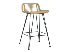 Juego de 2 Taburetes de cocina ratán natural ES84995