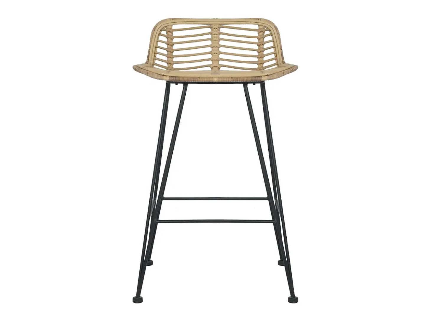 Juego de 2 Taburetes de cocina ratán natural ES84995