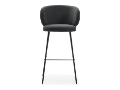 Juego de 2 taburetes de tela con patas largas de metal 54x51 h88 cm