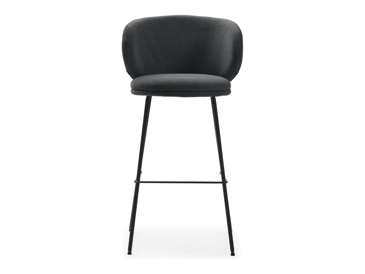 Juego de 2 taburetes de tela con patas largas de metal 54x51 h88 cm