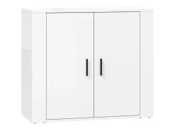 Juego de aparador de 3 piezas, madera de ingeniería blanca