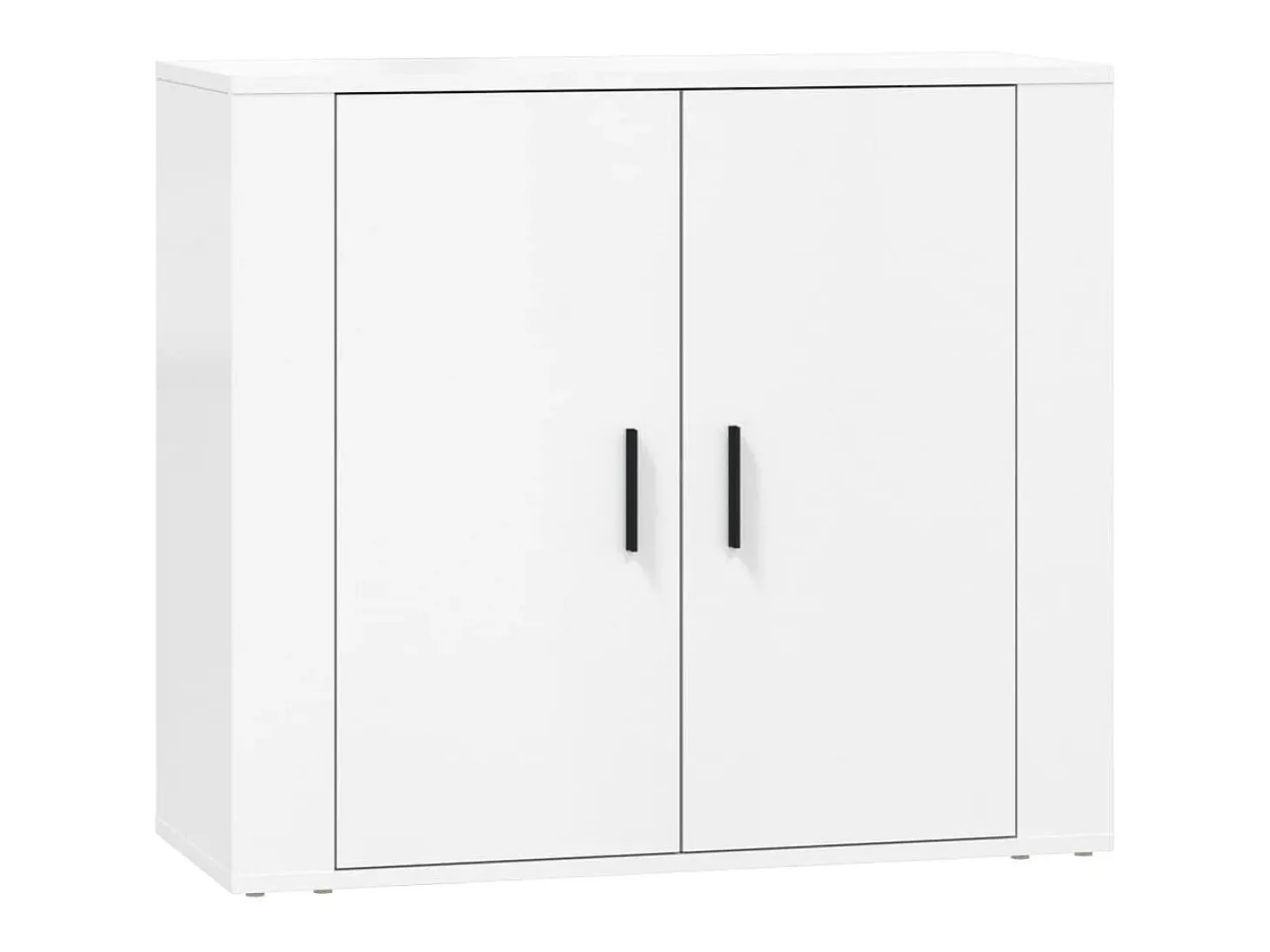 Juego de aparador de 3 piezas, madera de ingeniería blanca