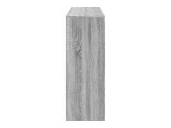 Juego de buffet de 3 piezas con luces LED, gris Sonoma, madera de ingeniería