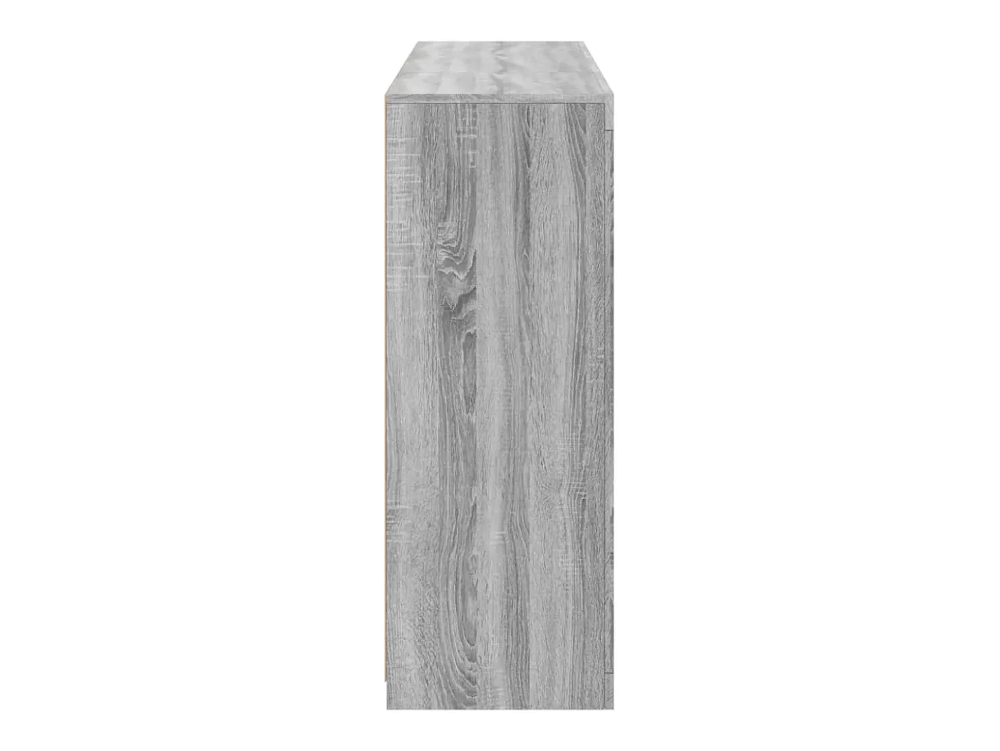 Juego de buffet de 3 piezas con luces LED, gris Sonoma, madera de ingeniería