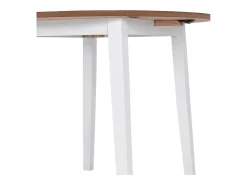 Juego de comedor de MDF y madera de caucho 5 piezas blanco