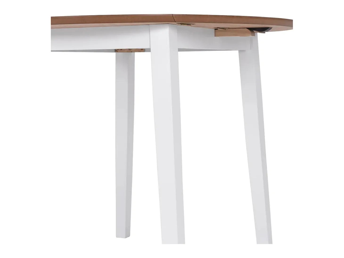 Juego de comedor de MDF y madera de caucho 5 piezas blanco
