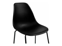 Juego de mesa alta y taburetes 3 piezas plástico negro