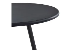 Juego de mesa alta y taburetes 3 piezas plástico negro