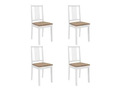 Juego de muebles de comedor 5 piezas MDF blanco