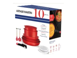 Juego de utensilios de cocina de 10 piezas apto para todo tipo de cocinas, incluidas las de inducción.