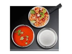 Juego de utensilios de cocina de acero inoxidable para inducción - 10 piezas - Mango extraíble - Apto para todo tipo de cocinas,