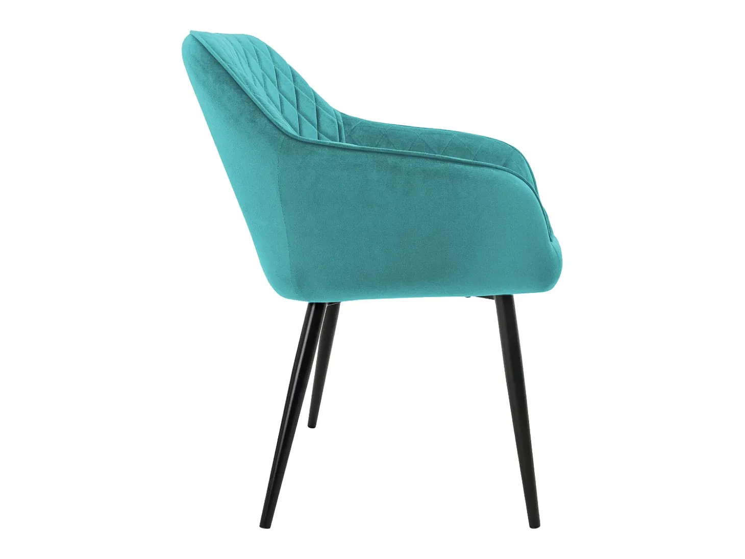 Juego de 6x sillas de comedor tapizadas en sillones de terciopelo petróleo