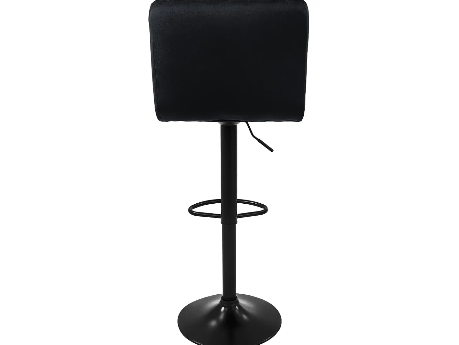 Juego de 2x taburetes de bar negro sillas con respaldo asientos regulables