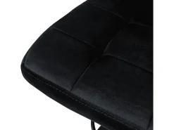 Juego de 2x taburetes de bar negro sillas con respaldo asientos regulables