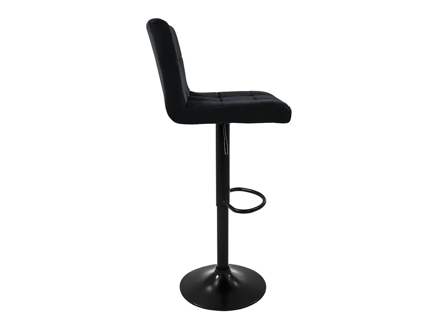 Juego de 4x taburetes de bar negro sillas con respaldo asientos regulables