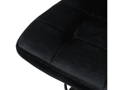 Juego de 4x taburetes de bar negro sillas con respaldo asientos regulables
