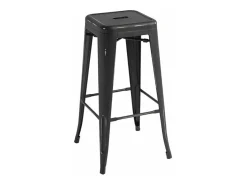 Kaufé 76cm taburete industrial vintage de acero rojo-Color Negro