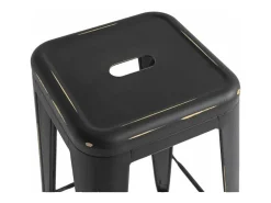Kaufé 76cm taburete industrial vintage de acero rojo-Color Negro