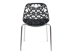 KAYELLES Lote de 4 sillas de cocina diseño IKO (negro)