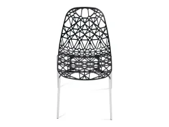KAYELLES Lote de 4 sillas de cocina diseño IKO (negro)