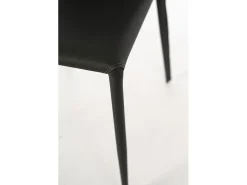 Kim - Silla de piel sintética gris oscuro (2 piezas)