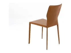 Kim - Silla de piel sintética naranja (2 piezas)