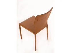 Kim - Silla de piel sintética naranja (2 piezas)