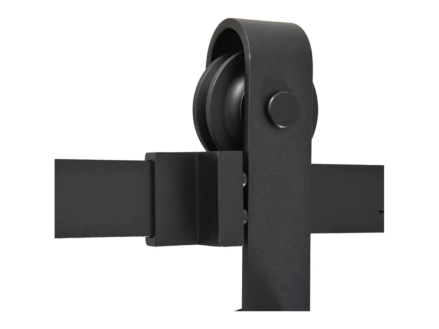 Kit de accesorios para puerta corredera negro 200x4x0,7cm HOMCOM