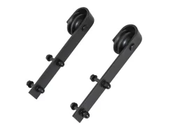 Kit de accesorios para puerta corredera negro 200x4x0,7cm HOMCOM