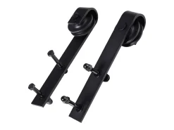 Kit de accesorios para puerta corredera negro 200x4x0,7cm HOMCOM