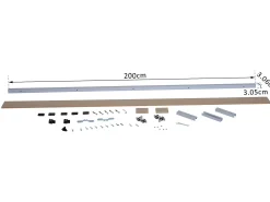Kit instalacion puerta corredera marrón 200x3.05x3.06 cm HOMCOM
