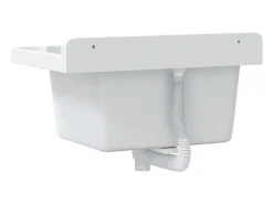 Lavabo de pared blanco 50x35x24 cm resina