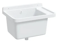 Lavabo de pared blanco 50x35x24 cm resina