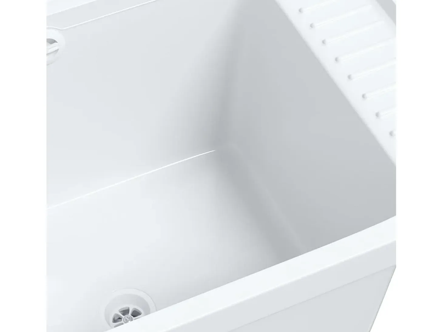 Lavabo de pared blanco 50x35x24 cm resina